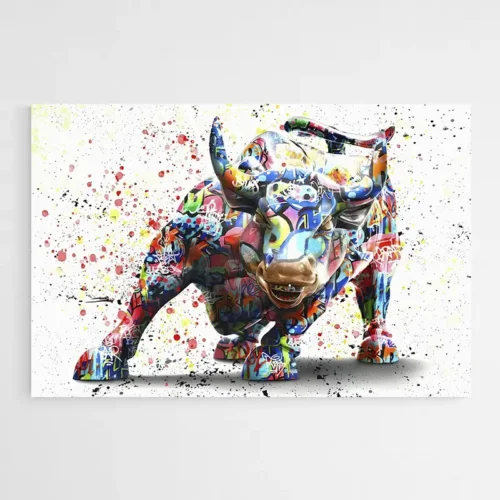 Tableau Taureau Pop Art
