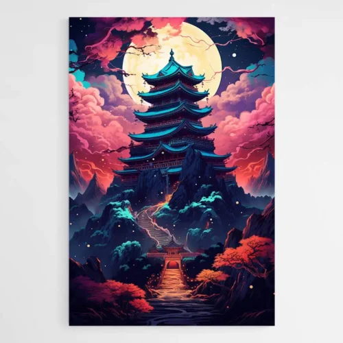 Tableau Temple Bouddhiste