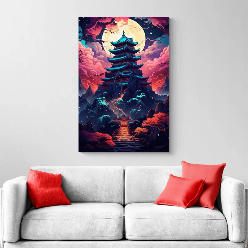Tableau Temple Bouddhiste