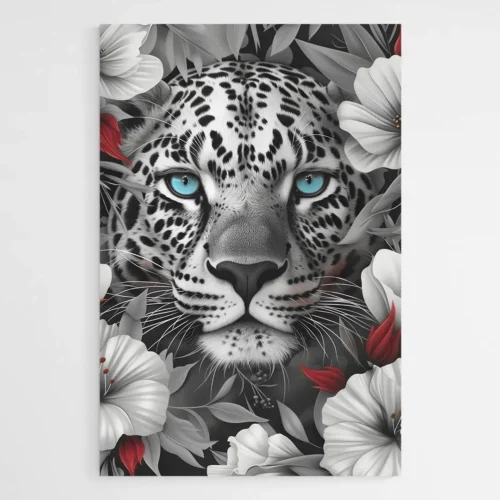 Tableau tête de léopard