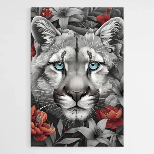 Tableau tête de puma