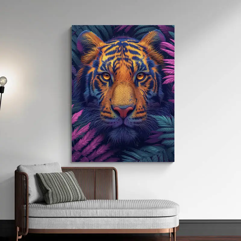 Tableau tigre violet