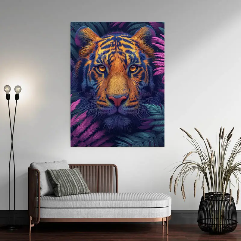Tableau tigre violet