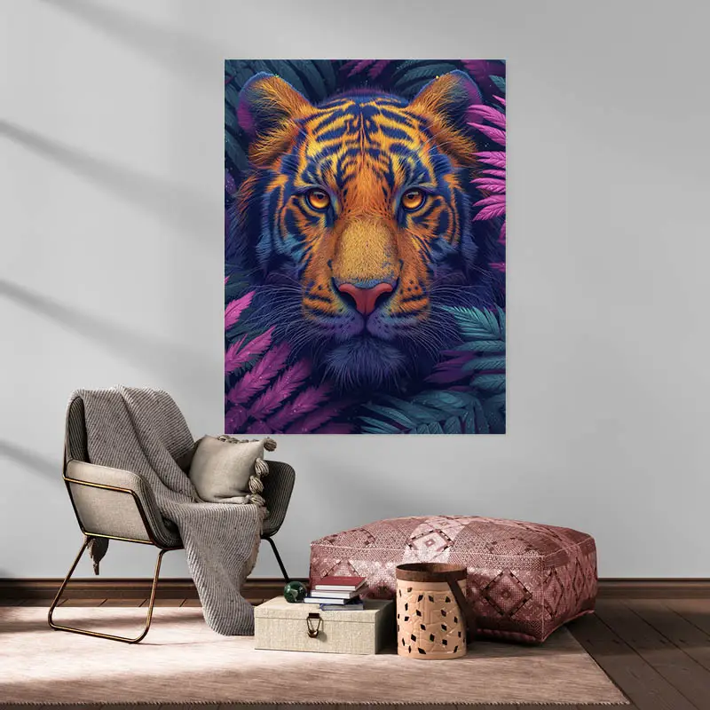 Tableau tigre violet
