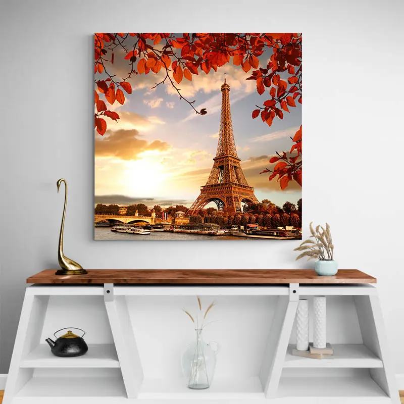 Tableau Tour Eiffel Coucher de Soleil