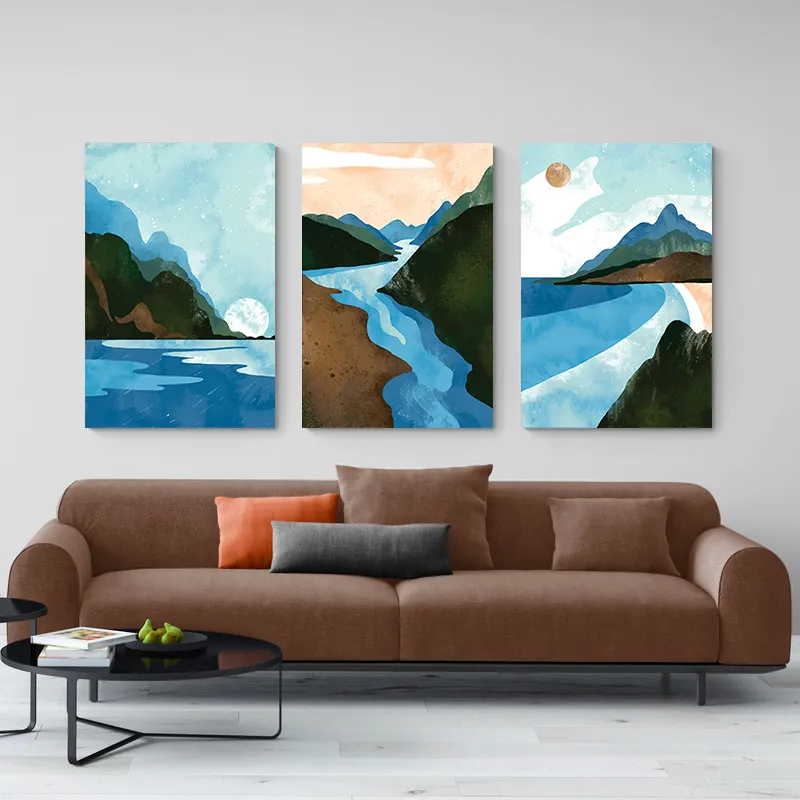 Tableau triptyque paysage