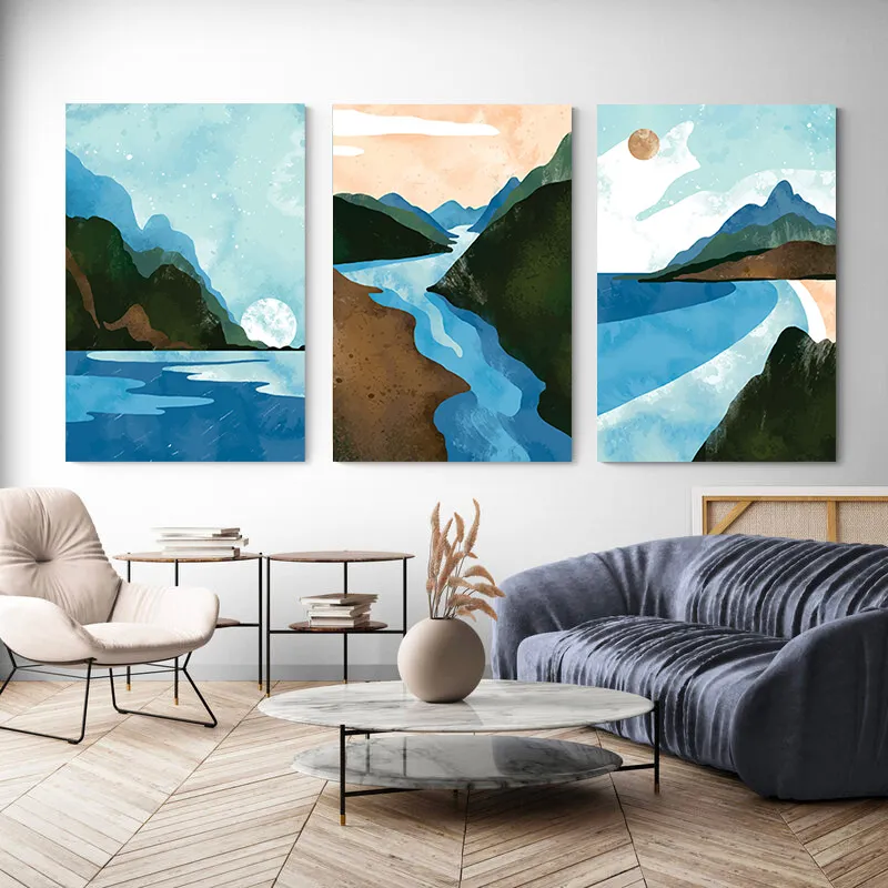 Tableau triptyque paysage