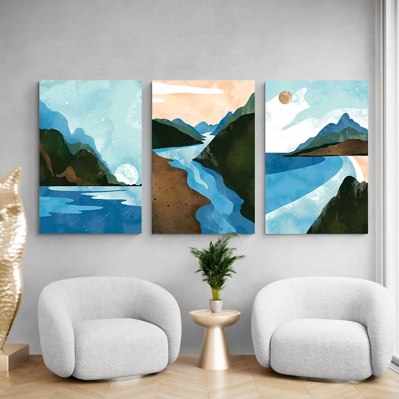 Tableau triptyque paysage
