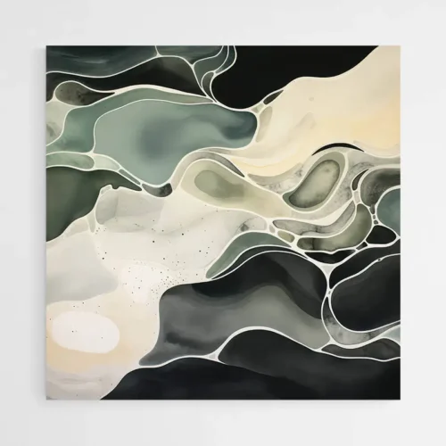 Tableau vert abstrait