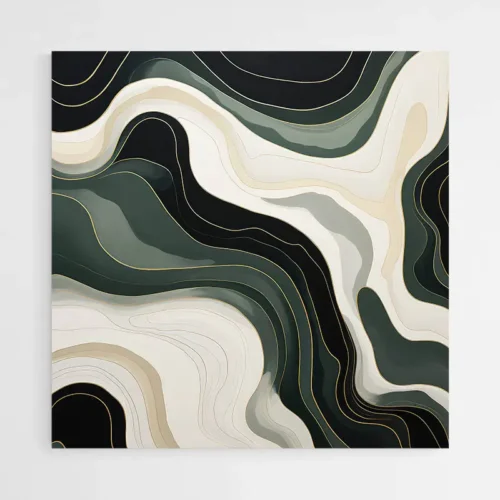 Tableau Vert et Doré