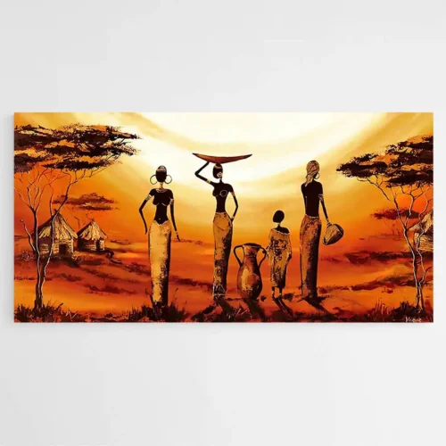 Tableau Village Africain