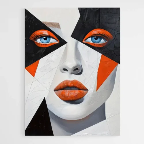 Tableau Visage Abstrait
