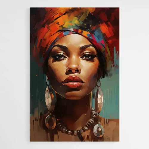 Tableau visage femme artistique