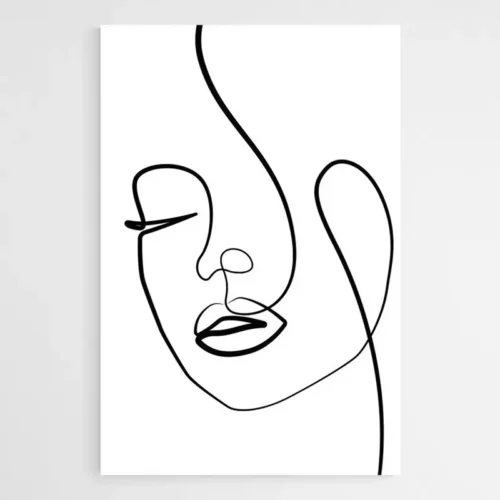 Tableau Visage Femme Minimaliste