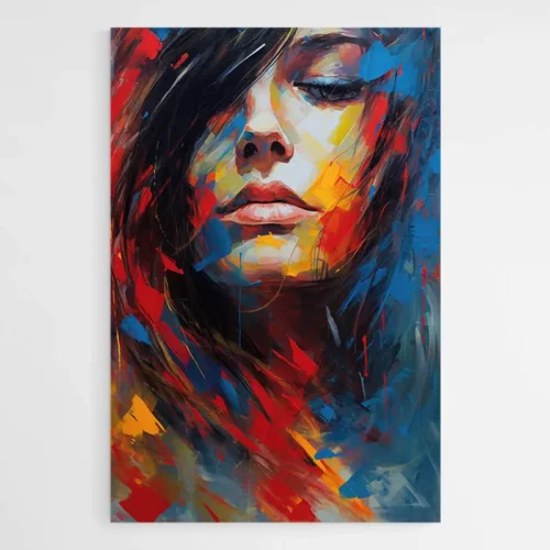 Tableau Visage Femme Pop Art