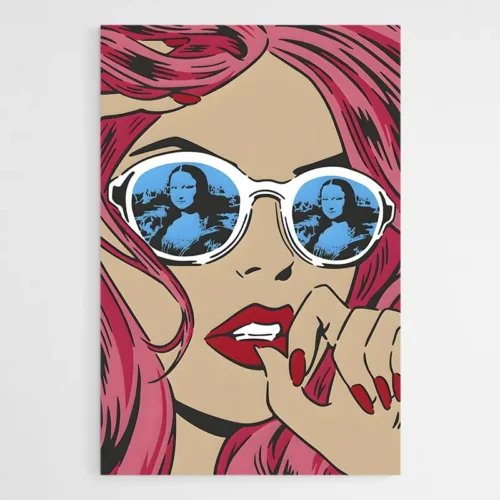 Tableau Visage Pop Art Femme