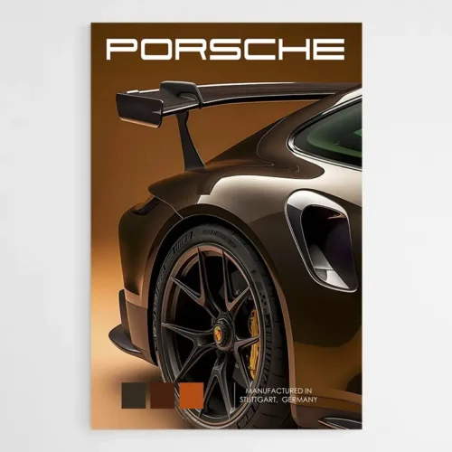 Tableau Voiture Marron Porsche