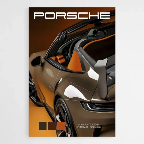 Tableau Voiture Porsche Marron