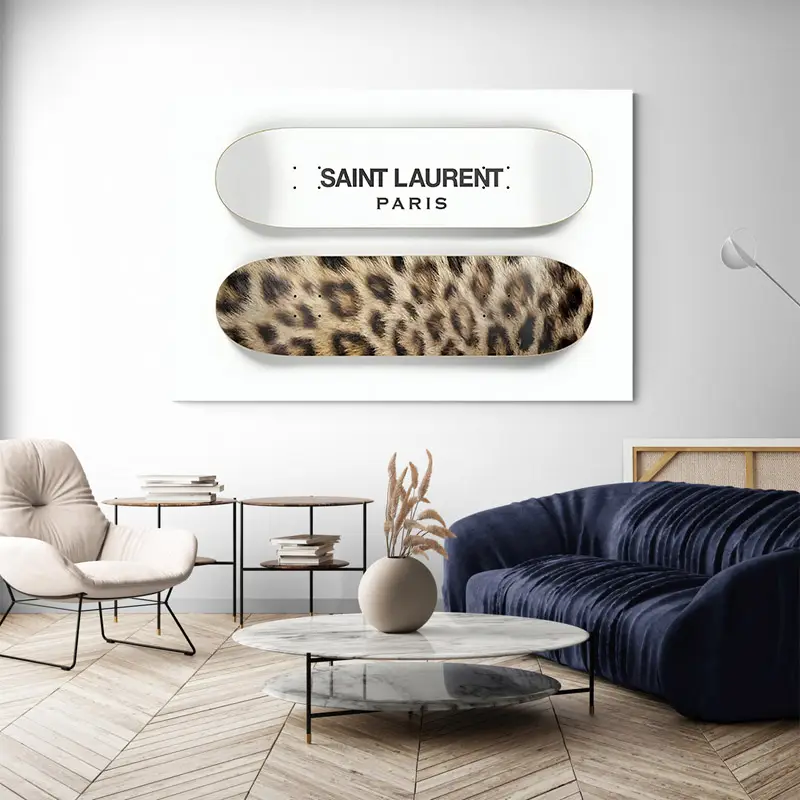 Yves Saint Laurent Skateboard Wall Art