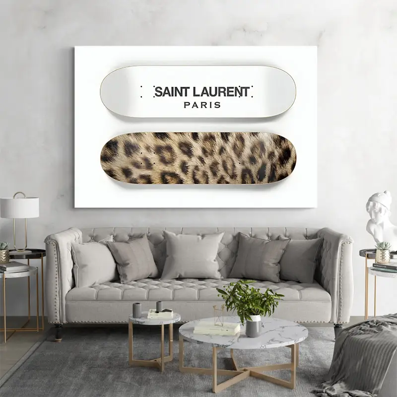 Yves Saint Laurent Skateboard Wall Art