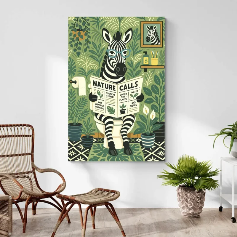 Tableau zebre WC