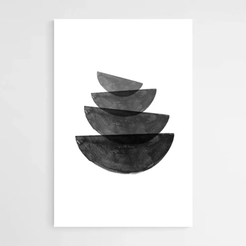 Tableau Abstrait Gris