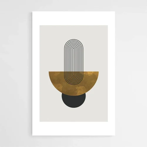 Tableau Abstrait Marron Beige