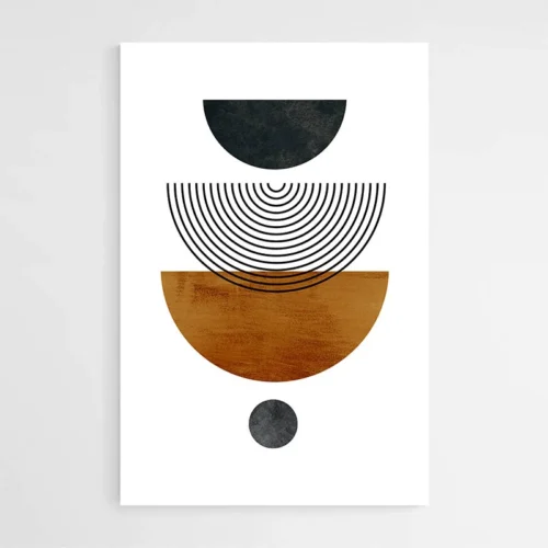 Tableau Abstrait Marron et Noir