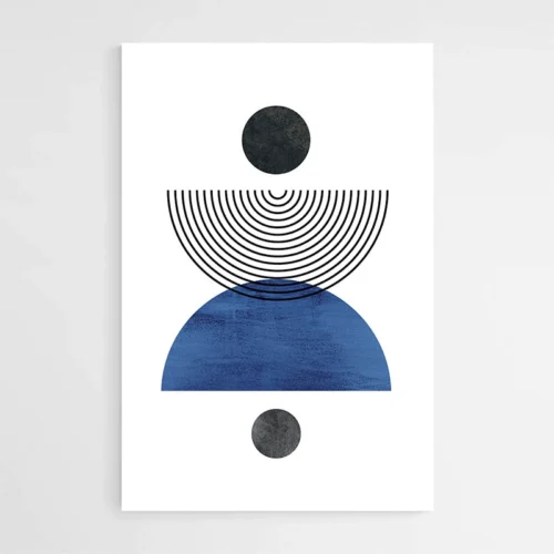 Tableau Abstrait Moderne Bleu