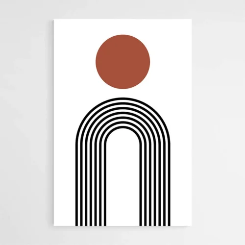 Tableau Abstrait Moderne Marron