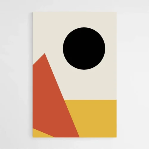 Tableau Abstrait Orange et Jaune