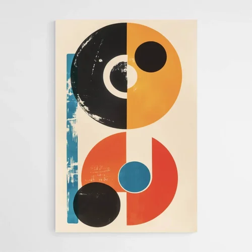 Tableau Abstrait Rouge Orange Jaune