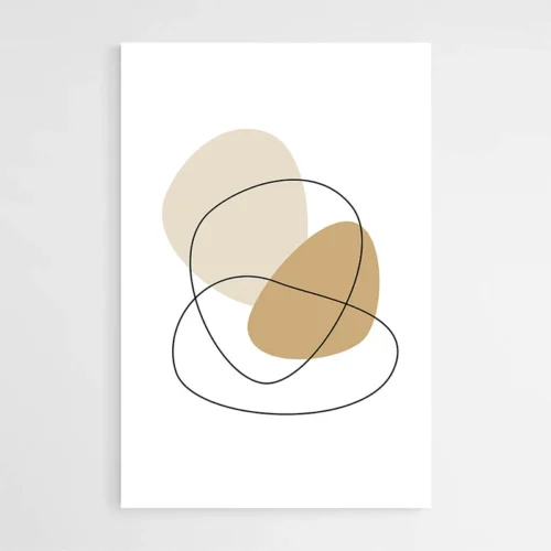 Tableau Abstrait Taupe