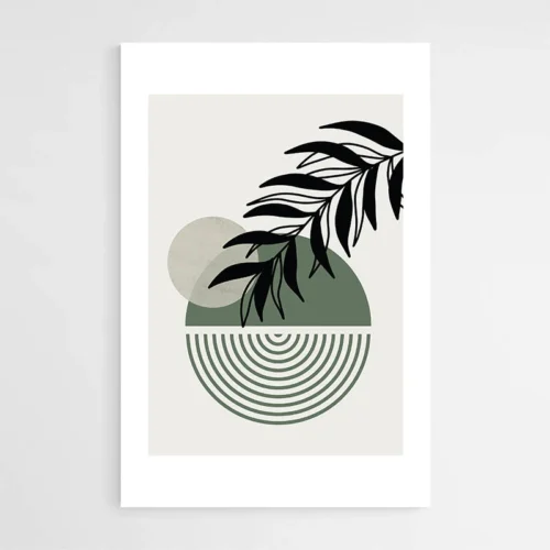 Tableau Abstrait Vert Pastel