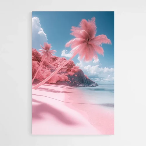 Tableau Plage Rose