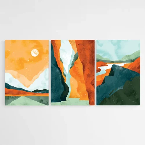 Triptyque paysage