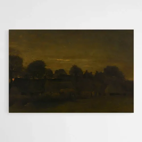Village Fermier au Crépuscule - Van Gogh