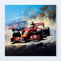 Tableau formule 1 Ferrari piste