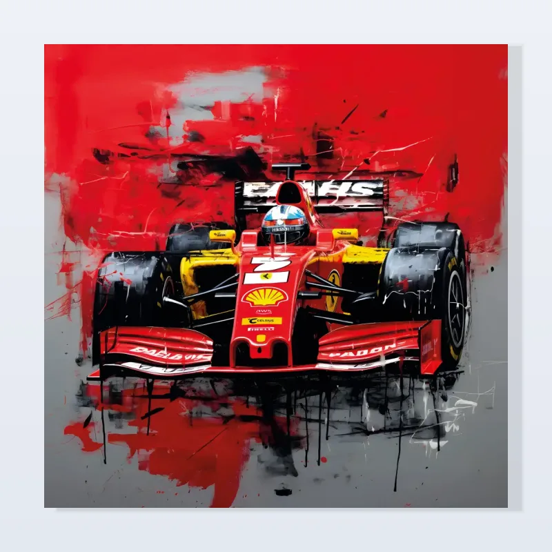 Tableau formule 1 Ferrari rouge
