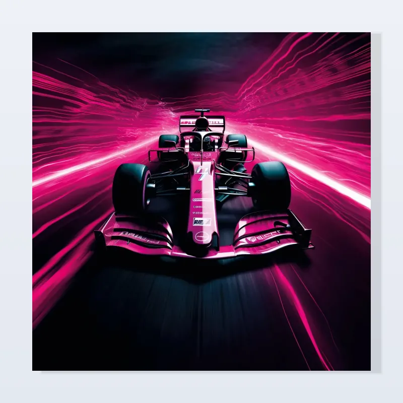Tableau formule 1 lignes roses