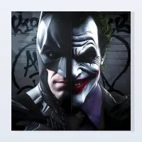 Tableau fusion Joker et Batman