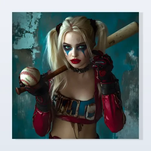Tableau Harley Quinn coup batte Tableau Harley Quinn coup batte