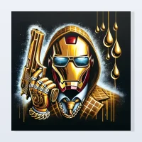 Tableau Iron Man luxe doré Tableau Iron Man luxe doré