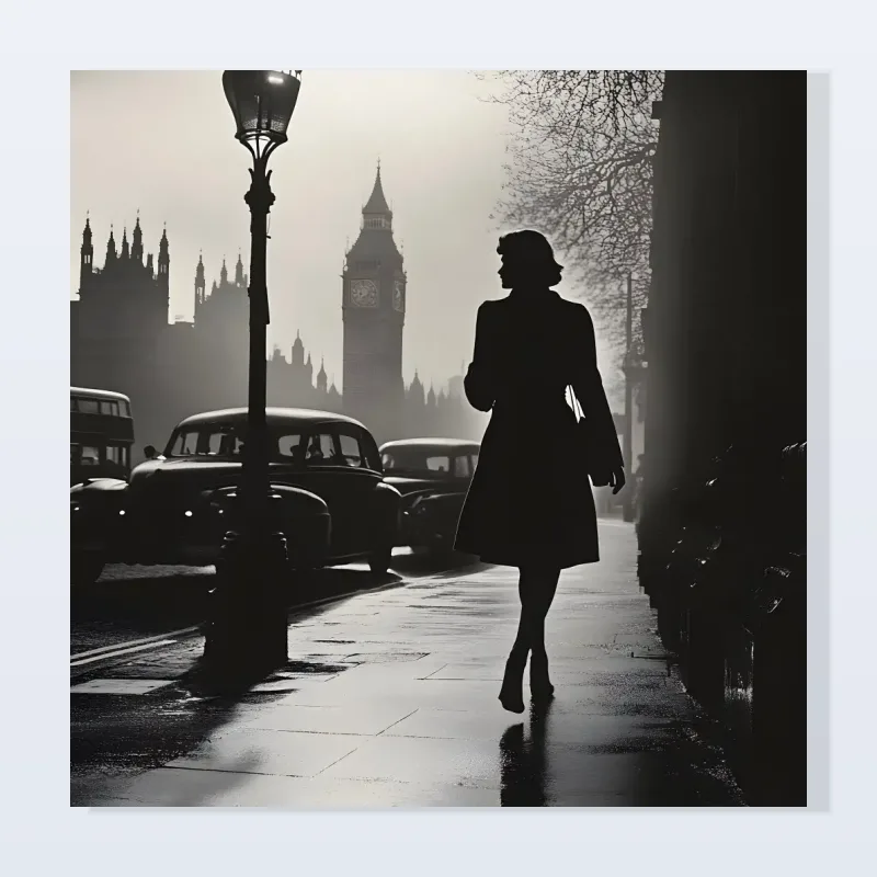 Tableau Londres silhouette Big Ben