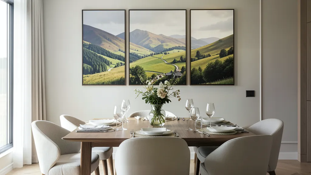 Triptyque salle à manger élégant