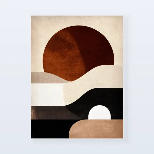 Tableau abstrait coucher terrestre Tableau abstrait coucher terrestre