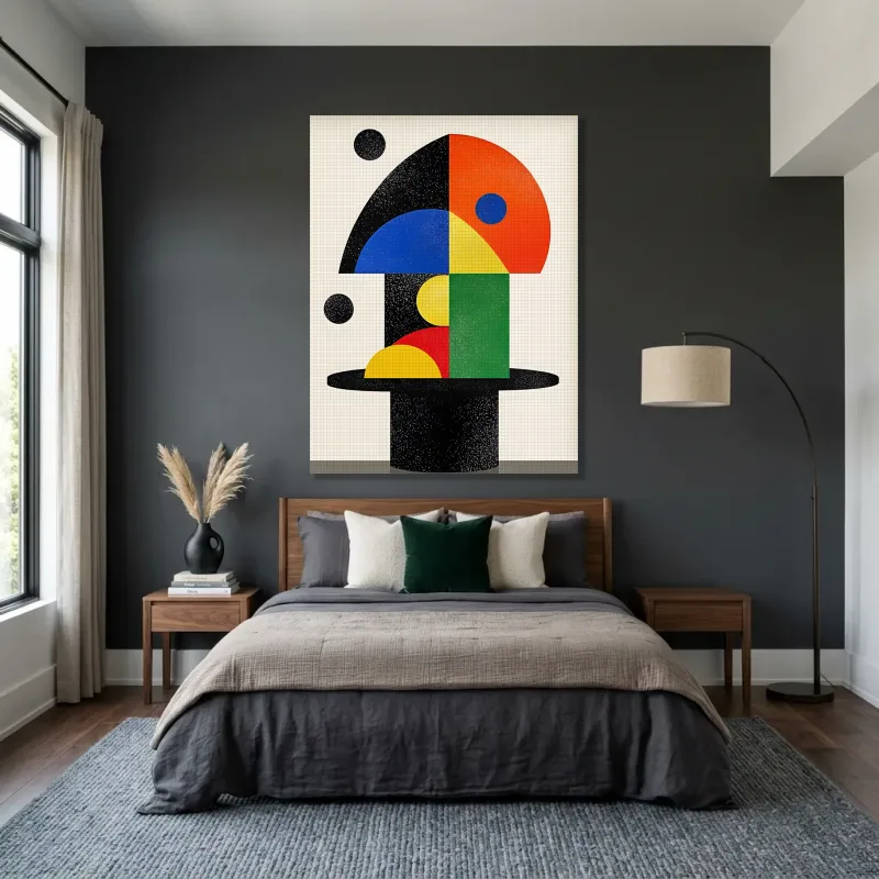 Tableau abstrait couleurs primaires – Toile sur châssis