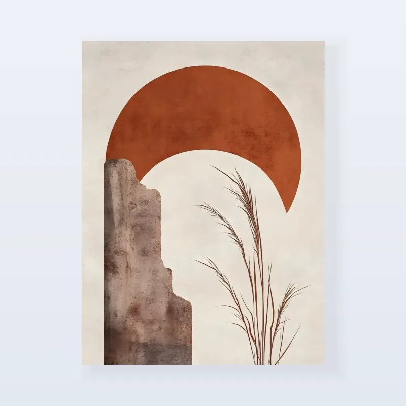 Tableau abstrait éveil rocheux