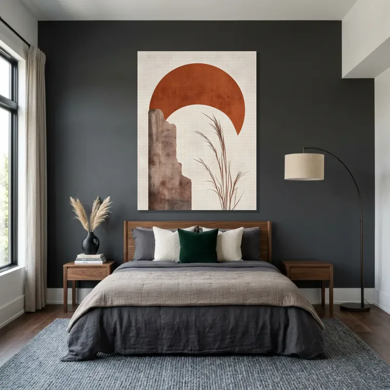 Tableau abstrait éveil rocheux – Toile sur châssis
