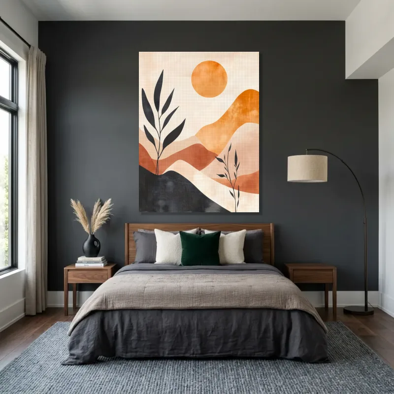 Tableau abstrait paysage éthéré – Toile sur châssis